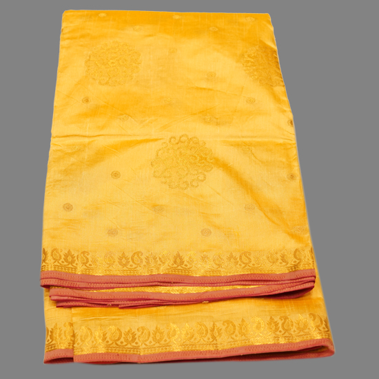 sandal color silk saree