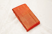 Red Pure Silk Saree with Intricate Gold Jacquard Weave and Grand Zari Pallu