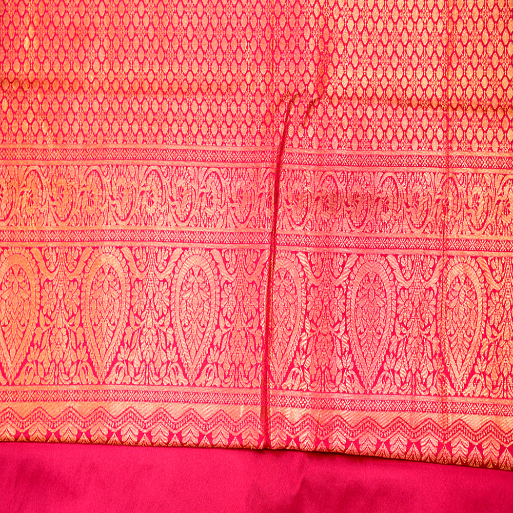 Turquoise Blue and Pink Semi Silk Saree with Rich Zari Border