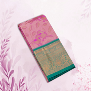 Emerald Green Jacquard Art Silk Saree with Paisley Motifs and Rich Gold Zari Border