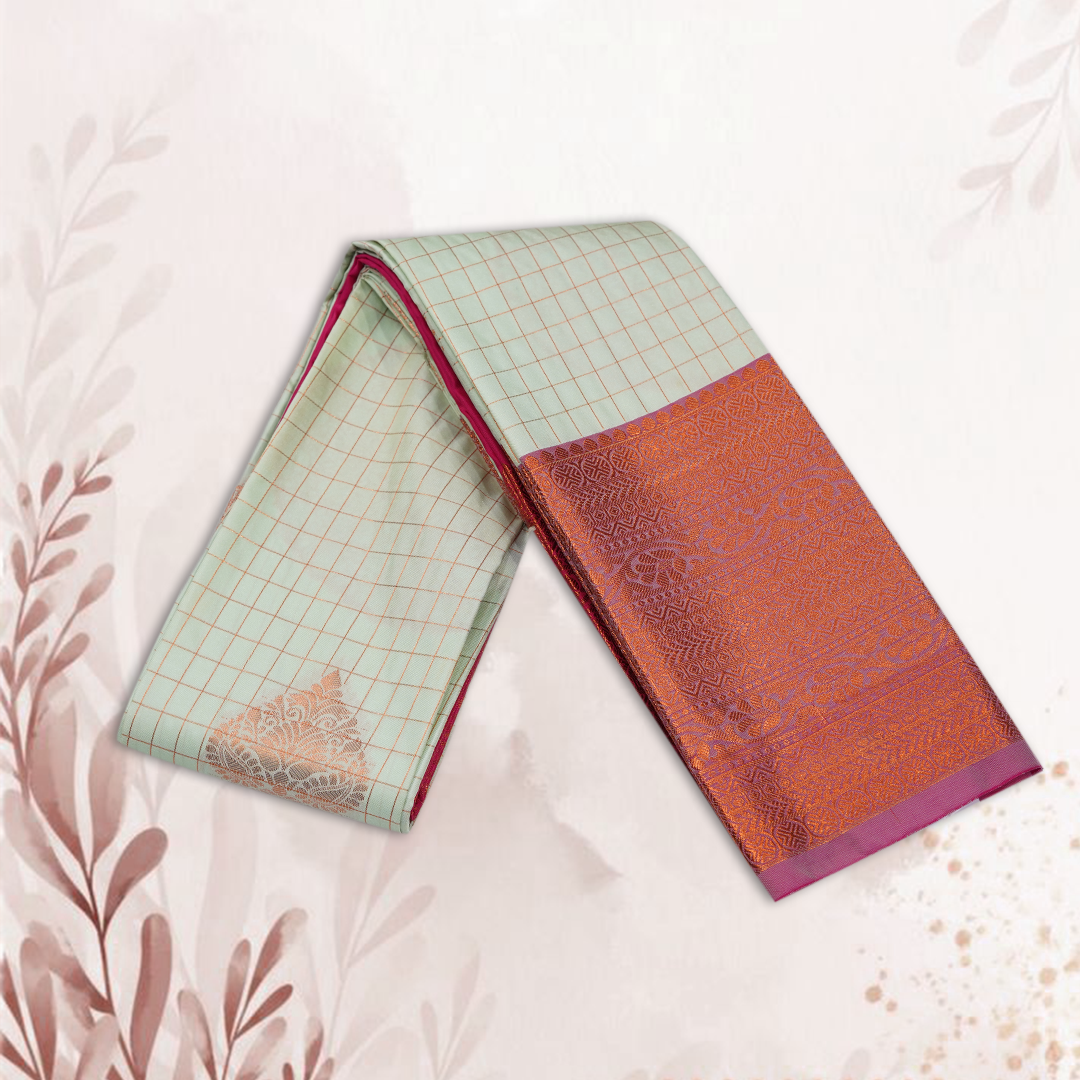 Pink Art Silk Saree with Bird Motifs and Contrast Green Zari Border