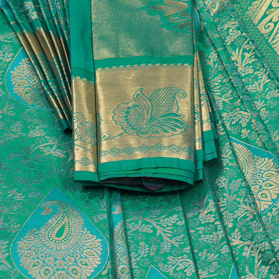 Maroon & Pink Art Silk Saree with Floral Jaal Body and Geometric Zari Border