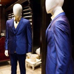 Royal blue colour wedding designer suits