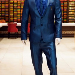 Blue colour wedding designer suits set