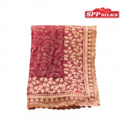 Fancy Designer Brown Color Saree