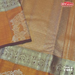 Tawny brown Silk saree