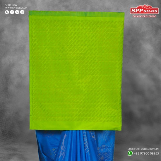 Cobalt blue and green saree
