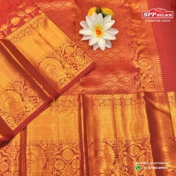 Scarlet red bridal kanchivaram saree