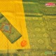 mango yellow with pine green artsilk saree