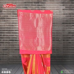 pink and orange saree