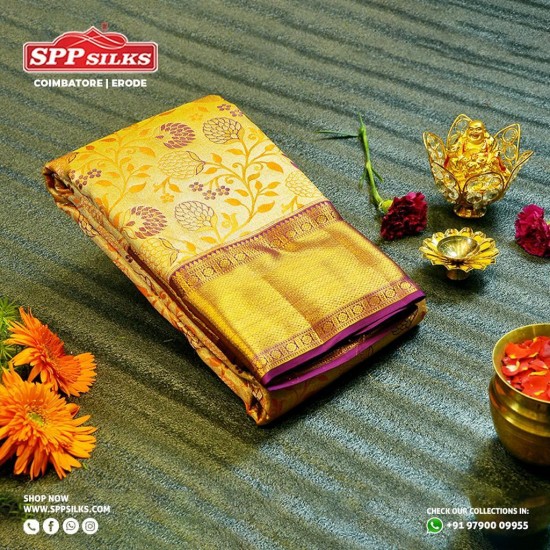 Daffodil Yellow Saree