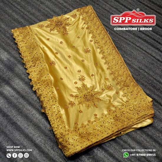 Dazzling Golden Saree