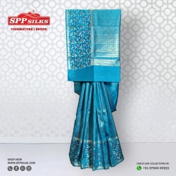 Sky blue saree