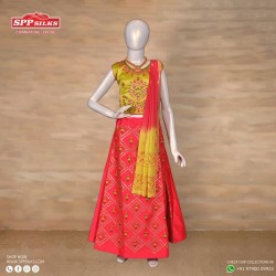 Golden yellow and pink salwar