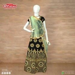 Dark green lehenga