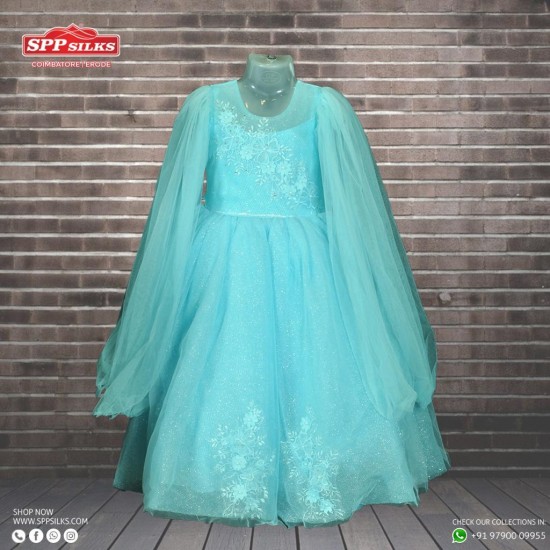 Sky blue gown