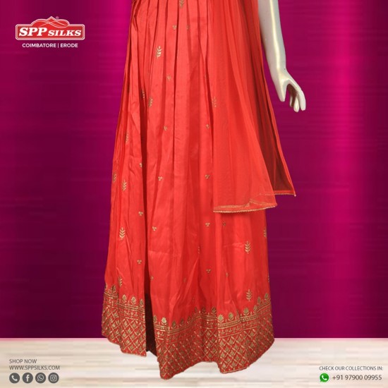 Red anarkali