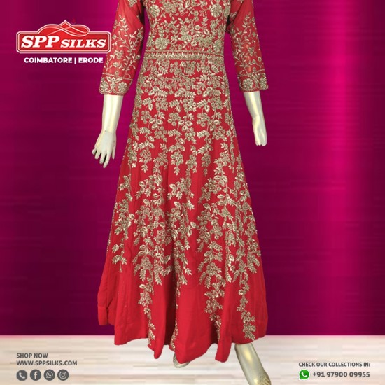 Royal red anarkali