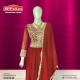  royal red and gold anarkali