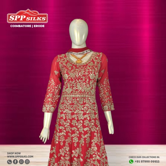 Royal red anarkali