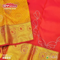  dandelion yellow handwoven silk saree 