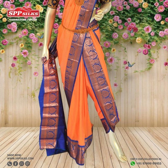  imperial orange   saree
