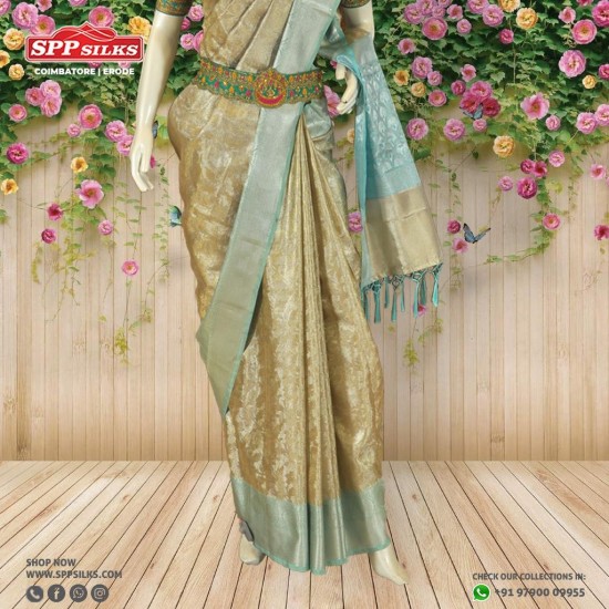  serene silver saree