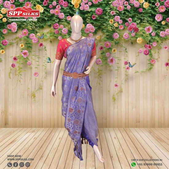 violet saree