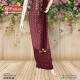 Maroon and gold semi ready-made salwar set