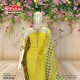  mango yellow and grey semi ready-made salwar set