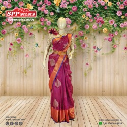  pink handwoven Kanchipuram silk sarees