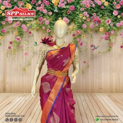  pink handwoven Kanchipuram silk sarees