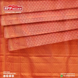  peach handwoven Kanchipuram silk sarees