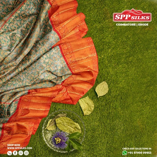 Earthy green saree