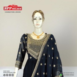  Blue and gold Ethnic wear 