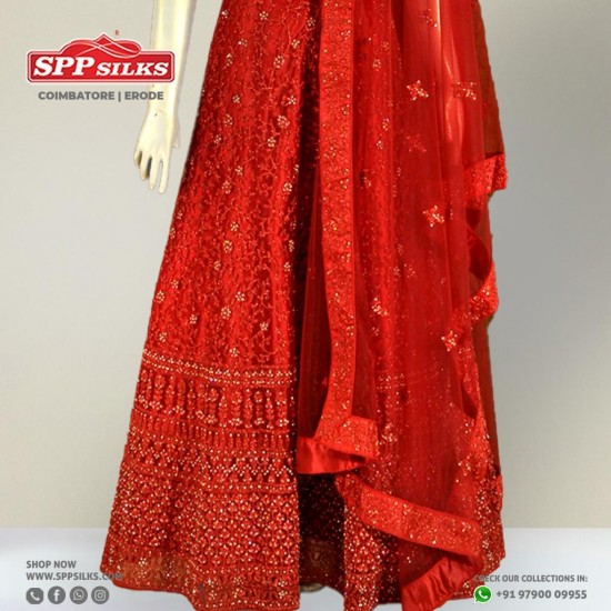  Crimson red salwar suit material