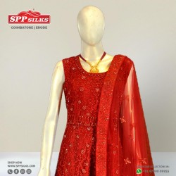  Crimson red salwar suit material