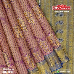  lilac handwoven silk saree