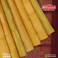  yellow handwoven Kanchipuram silk sarees 