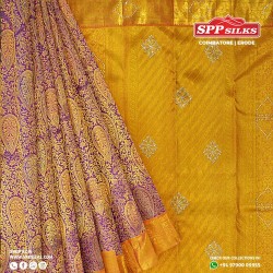  lilac handwoven silk saree 