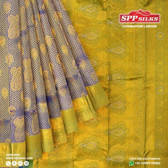 Mauve handwoven silk saree