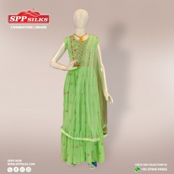 Pistah green salwar