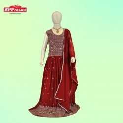 Red anarkali