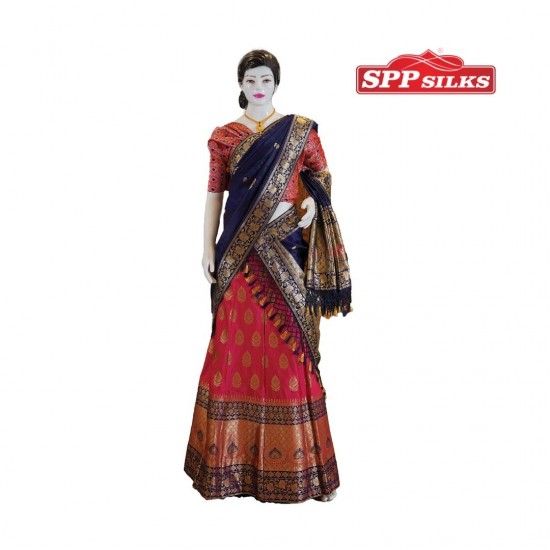 Halfsaree (Blue with Red)