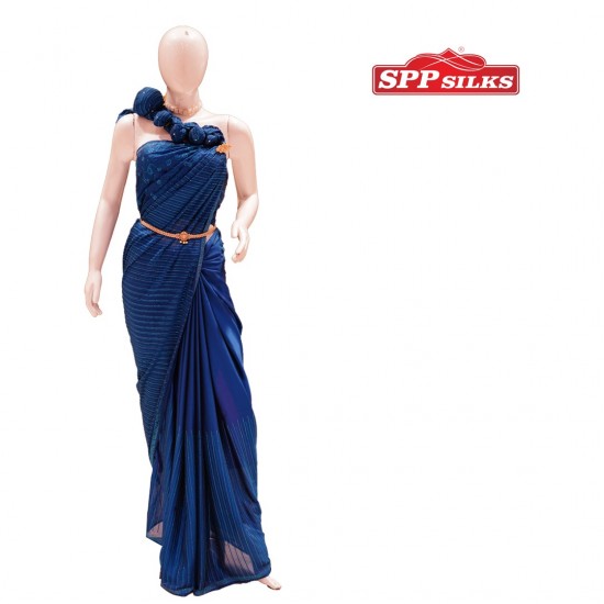 Fancy designer saree(Blue)