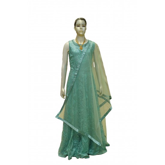 Hemlockgreen anarkali