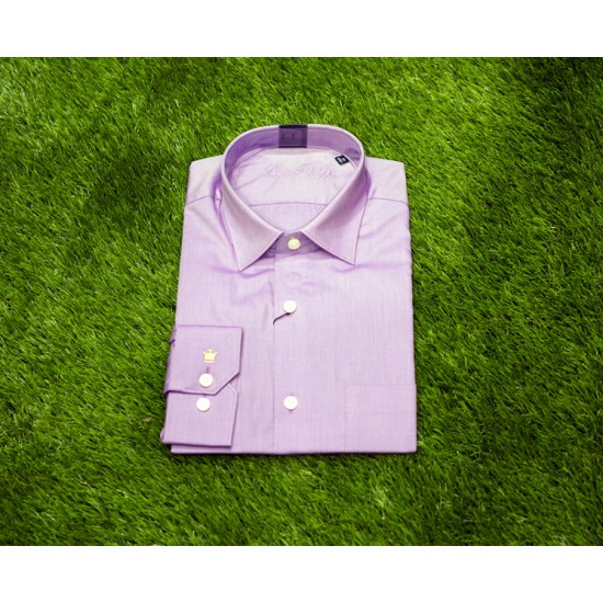 Lavender color mens formal shirt 