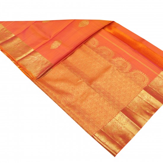Rust orange Kanchipuram silk saree at kanjivaramsilks.com | South indian  bride saree, Bridal sarees south indian, Bridal blouse designs