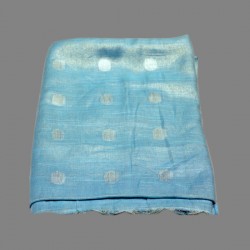 Sky Blue Color Linen Cotton Saree