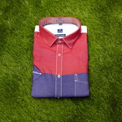  Pink with  blue color mens casual shirt .
